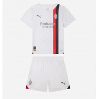 Camiseta AC Milan Segunda Equipación Replica 2023-24 para niños mangas cortas (+ Pantalones cortos)